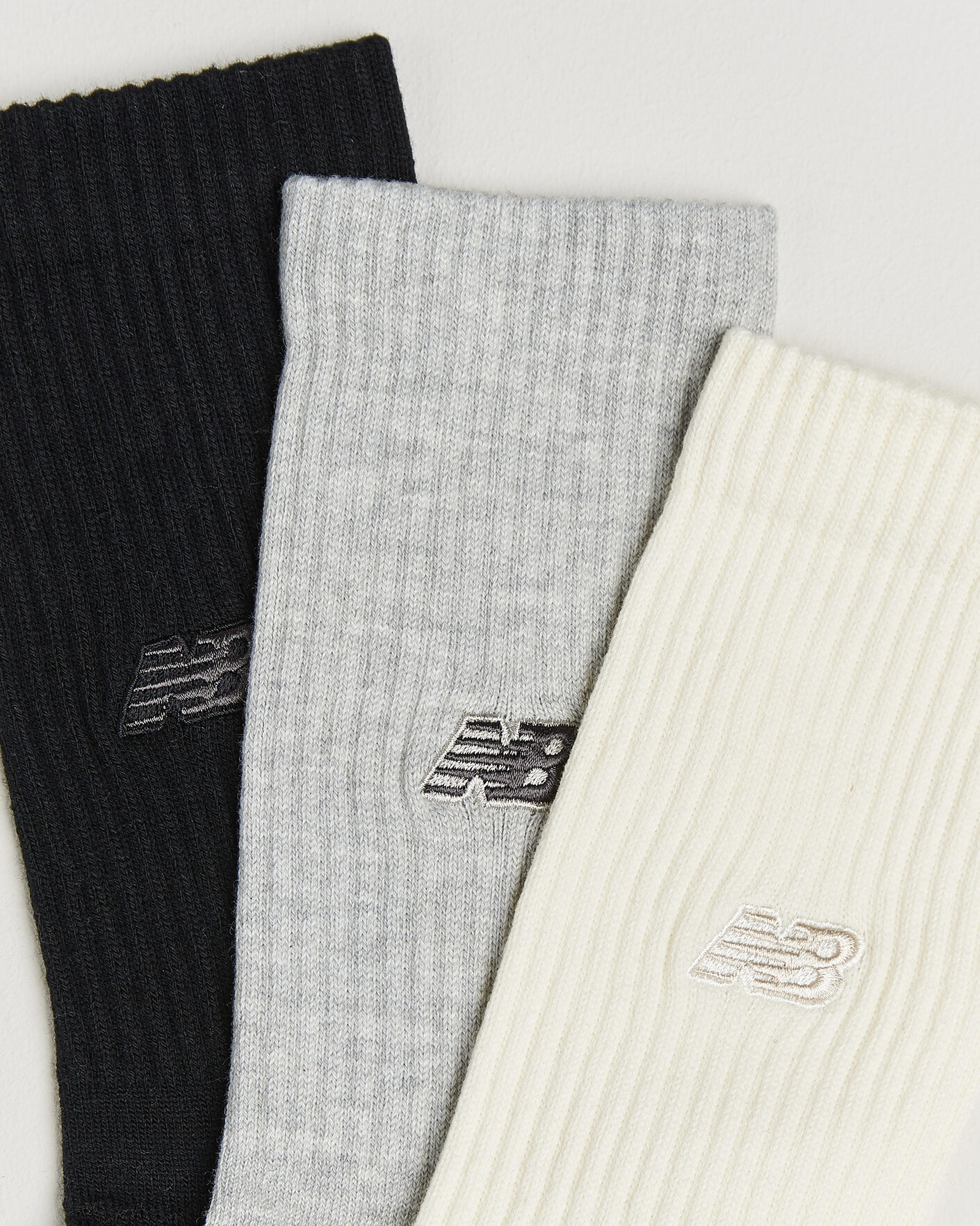 Hombres | Ropa interior y calcetines | New Balance | 3-Pack Active Premium Crew Socks Black/White/Grey