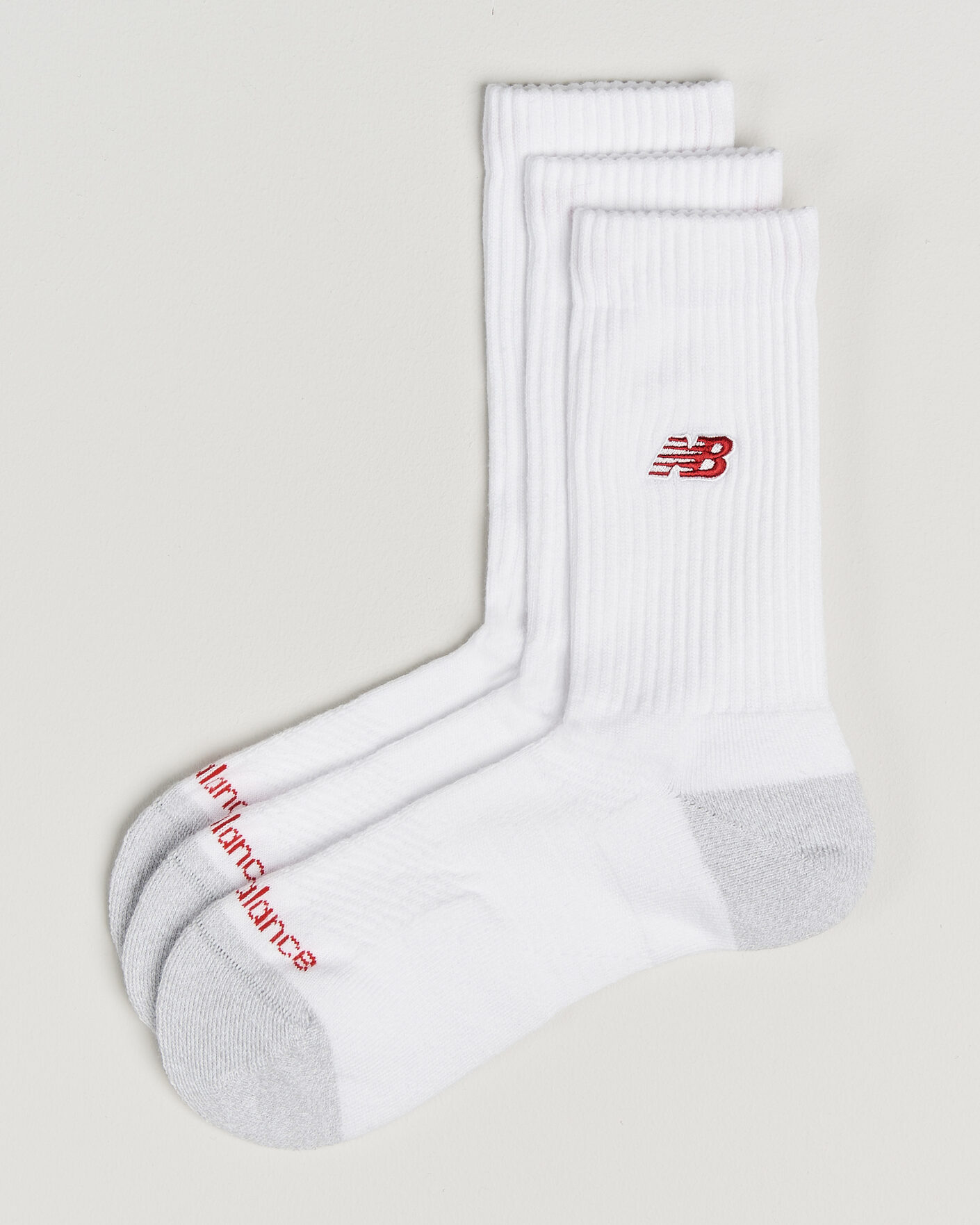 Hombres | Ropa interior y calcetines | New Balance | 3-Pack Active Premium Crew Socks White