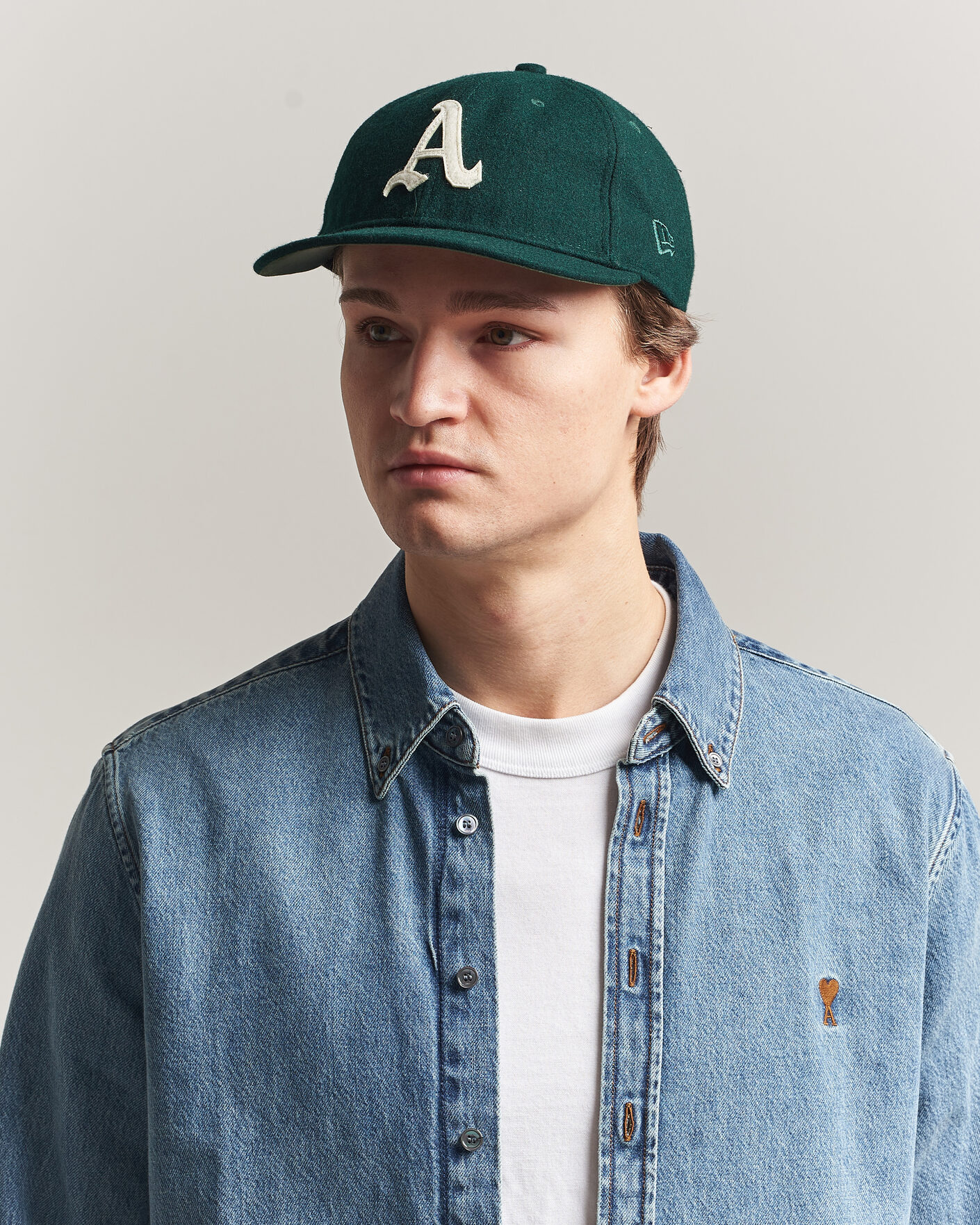 Hombres | Sombreros y gorras | New Era | Retro Crown 9Fifty Melton Wool Cap Oakland Athletics
