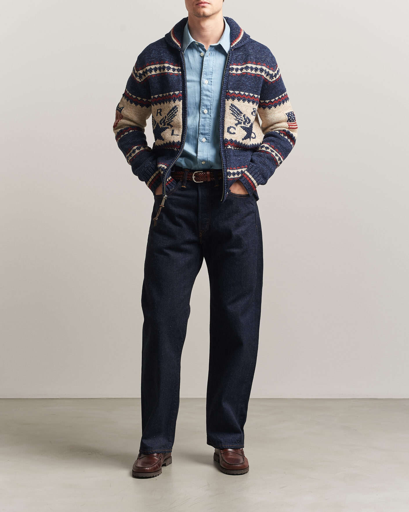 Hombres | Vaqueros | RRL | Vintage Fit 5-Pocket Denim East/West Rinse