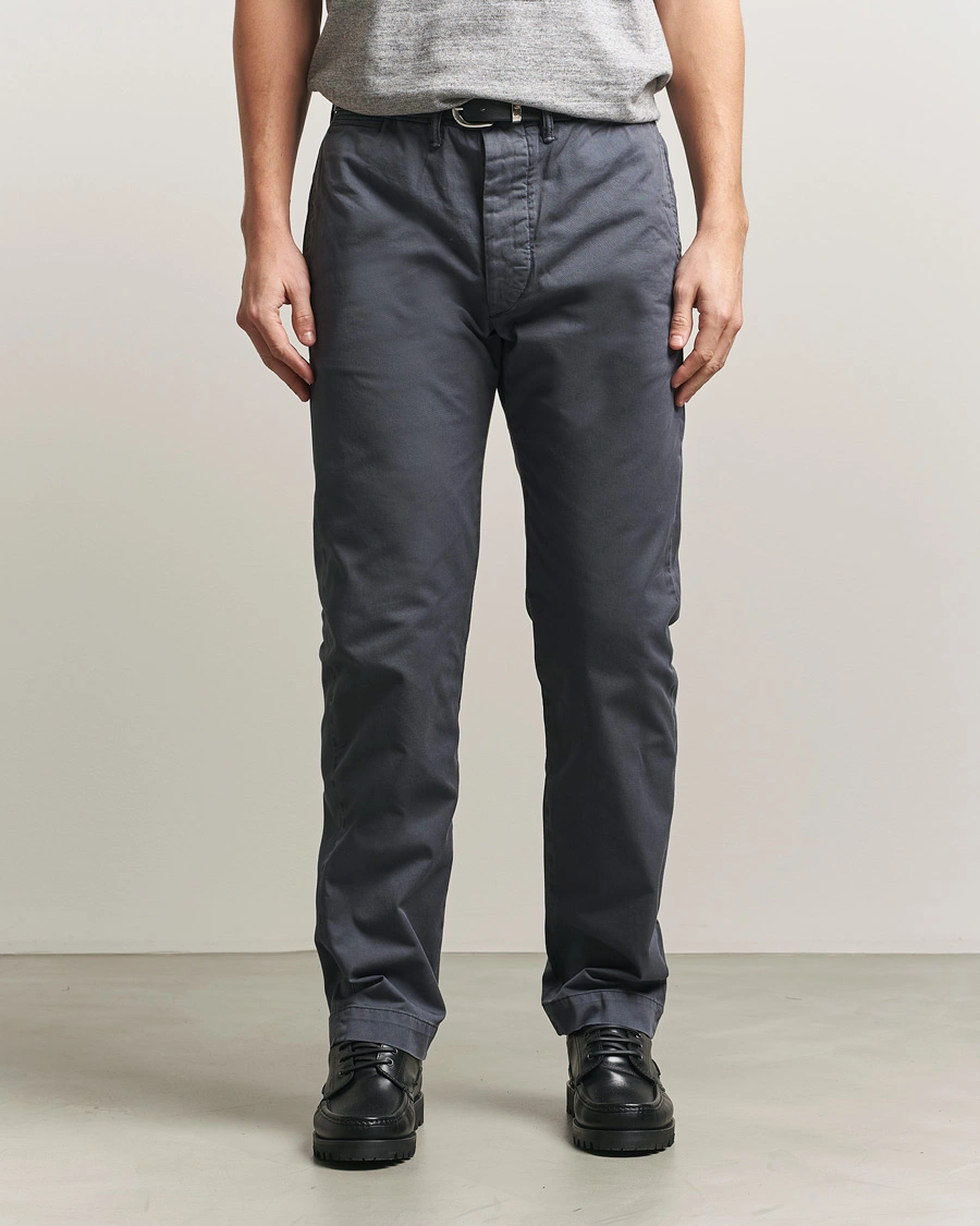 Hombres | Pantalones | RRL | Officers Flat Pants Navy