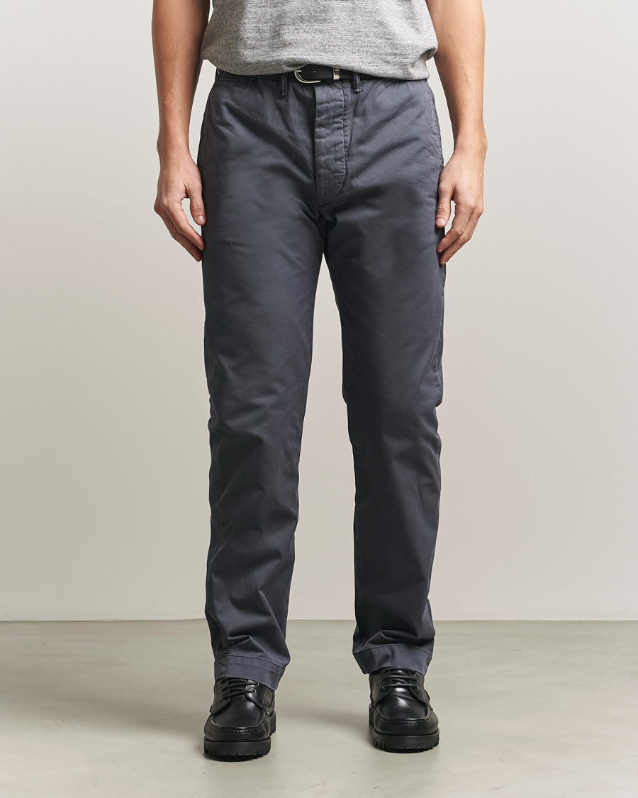 Hombres | Pantalones | RRL | Officers Flat Pants Navy