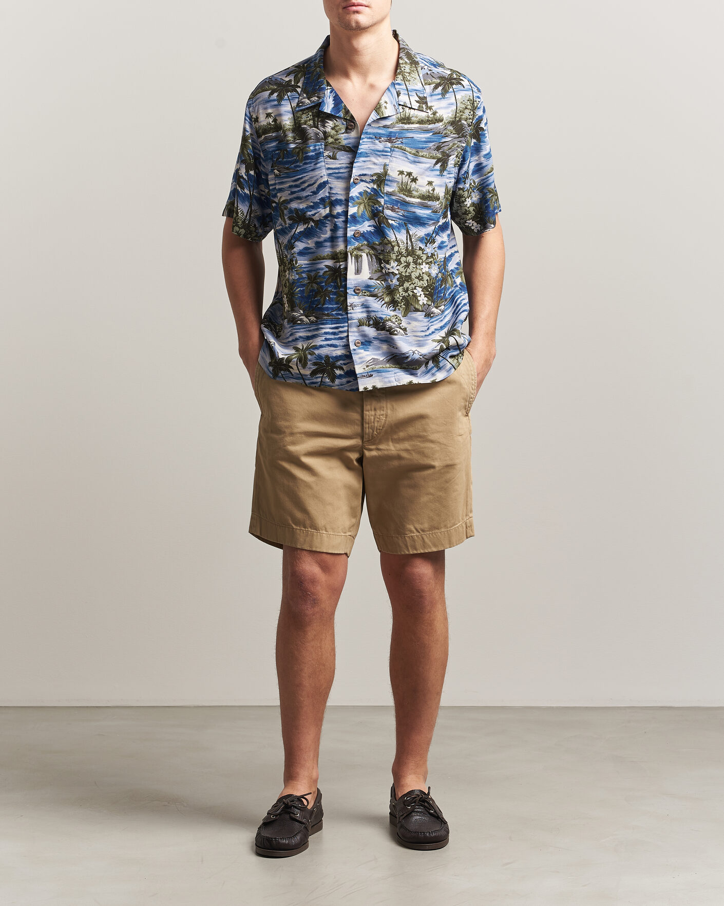 Hombres | Pantalones cortos | RRL | Officers Flat Shorts New Military Khaki