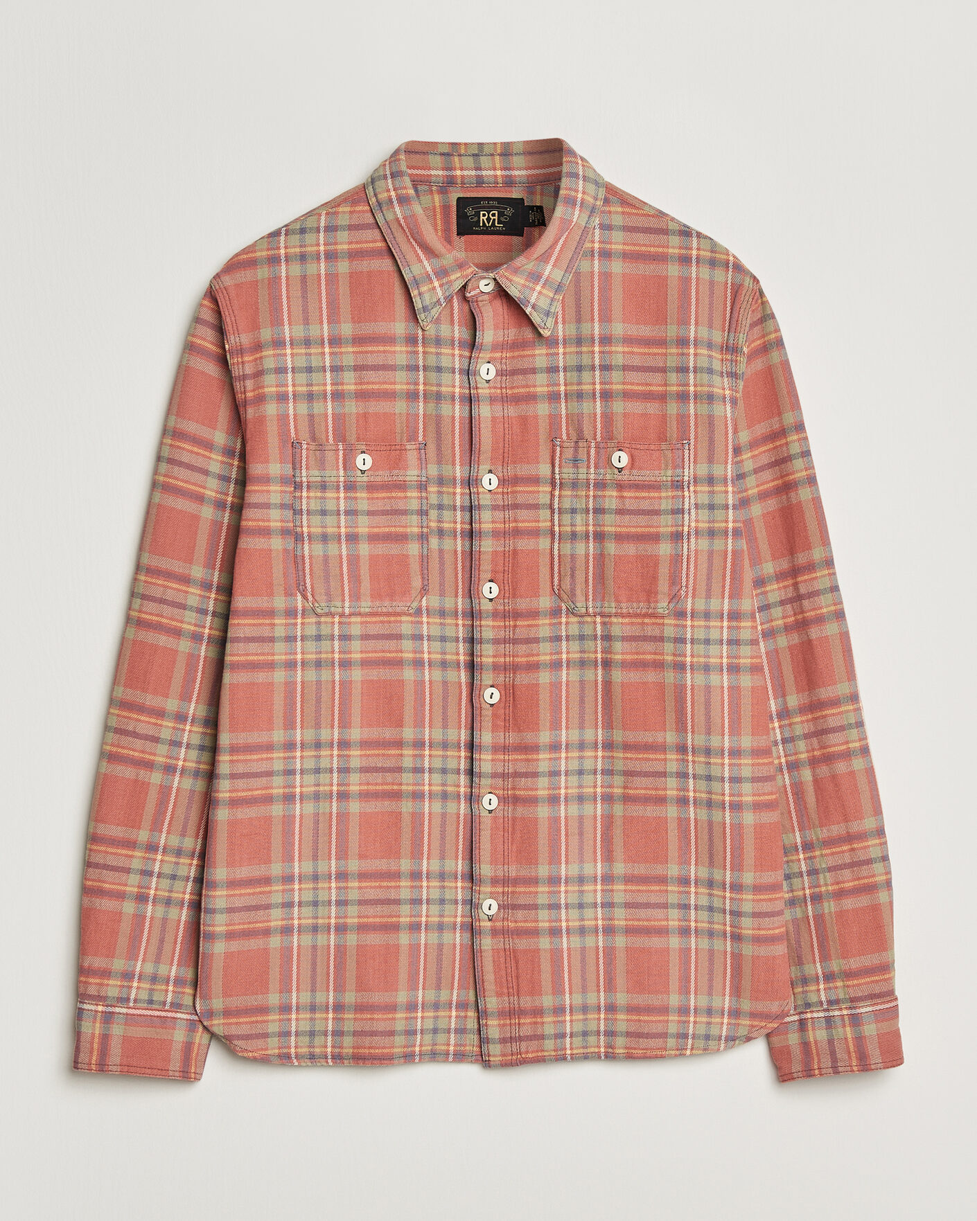 Hombres | Camisas | RRL | Cameron Double Pocket Shirt Red/Blue Check