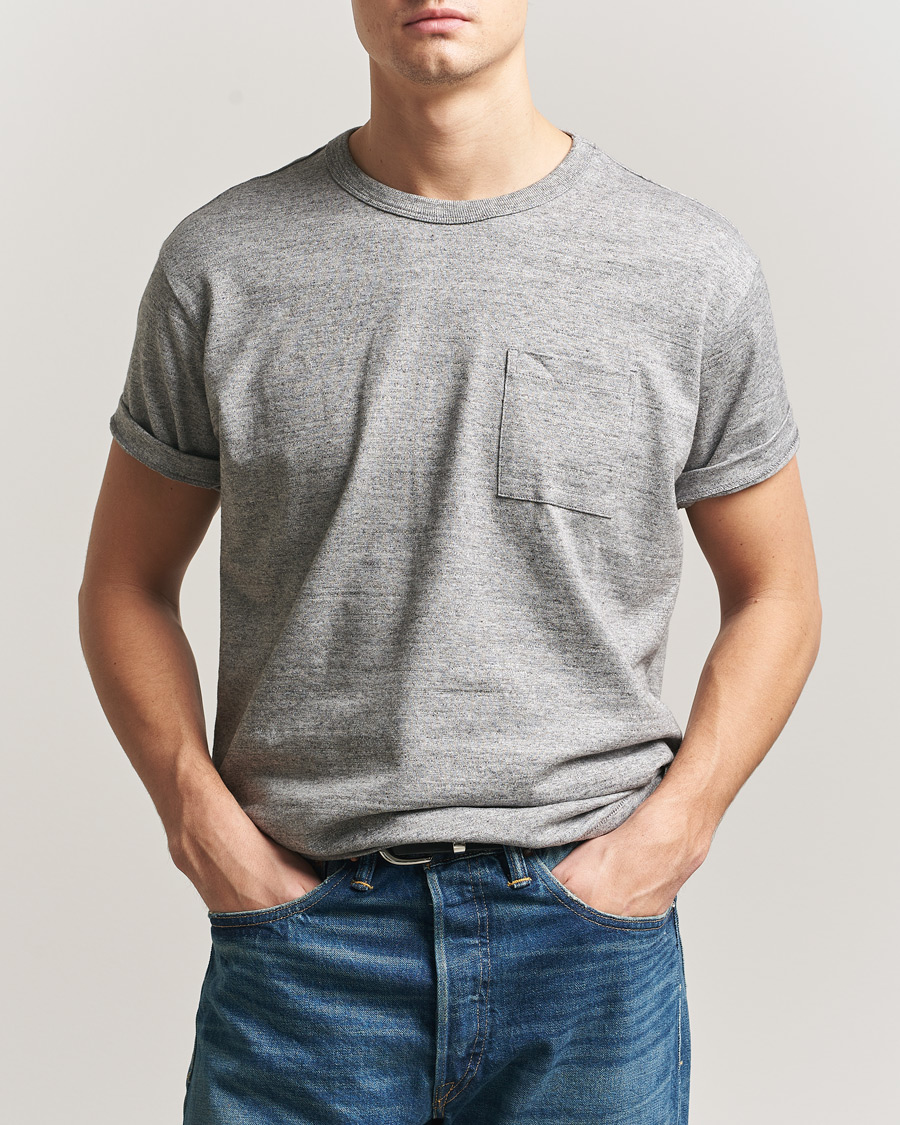 Hombres | Camisetas | RRL | 2-Pack Pocket Tee Heather Grey