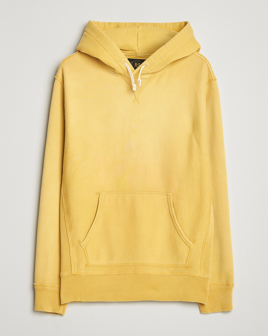 Hombres | Jerséis y prendas de punto | RRL | Hooded Sweatshirt Campus Yellow
