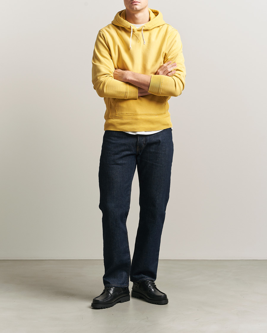 Hombres | Jerséis y prendas de punto | RRL | Hooded Sweatshirt Campus Yellow