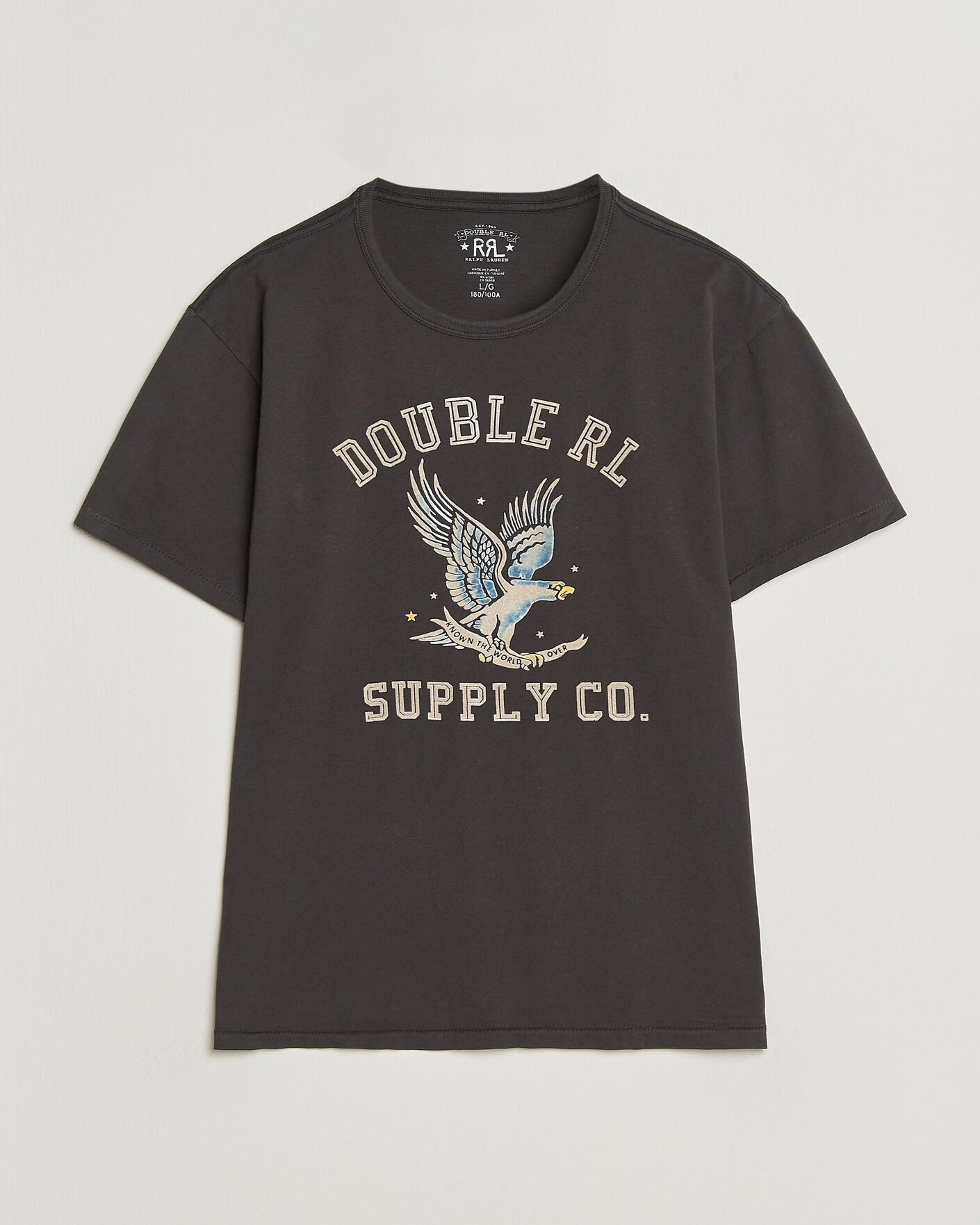 Hombres | Camisetas | RRL | Eagle Print Tee Faded Black
