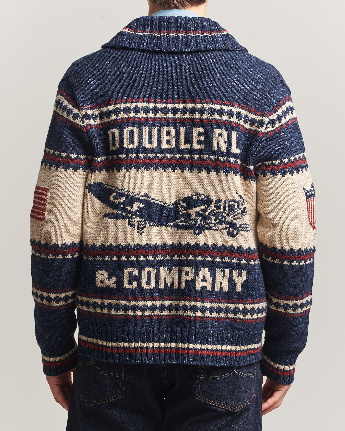 Hombres | Jerséis y prendas de punto | RRL | Jacquard Shawl Cardigan Indigo