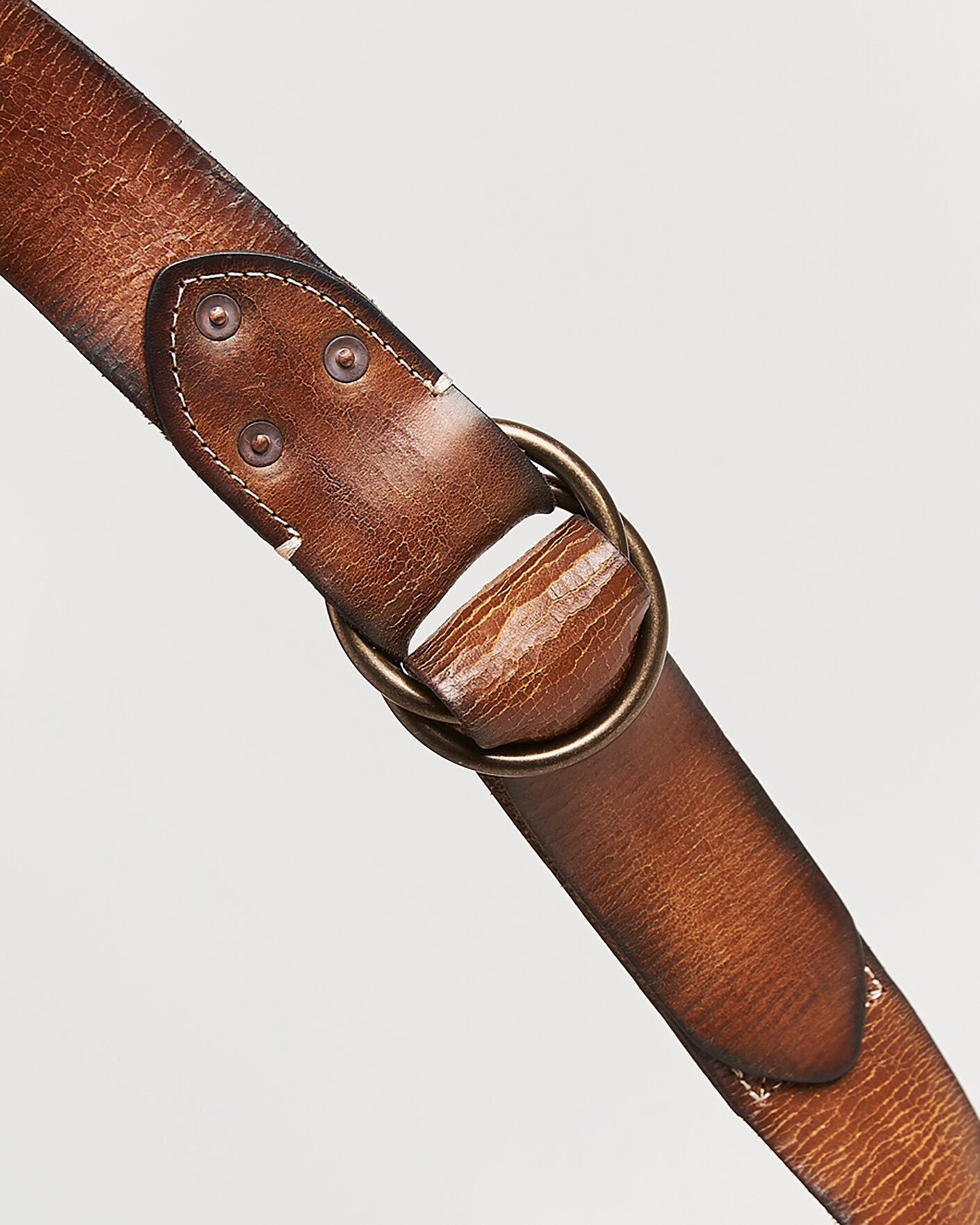 Hombres | RRL Ring Belt Vintage Brown | RRL | Ring Belt Vintage Brown