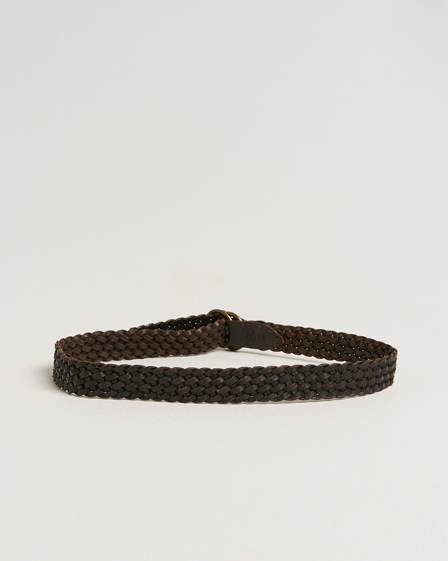 Hombres | Cinturones | RRL | Braided Belt Dark Brown