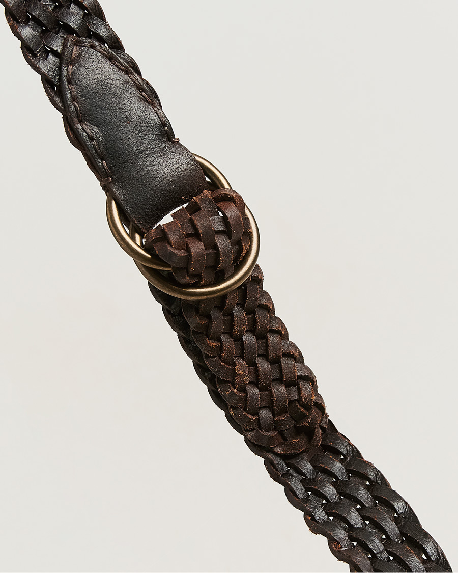 Hombres | Cinturones | RRL | Braided Belt Dark Brown
