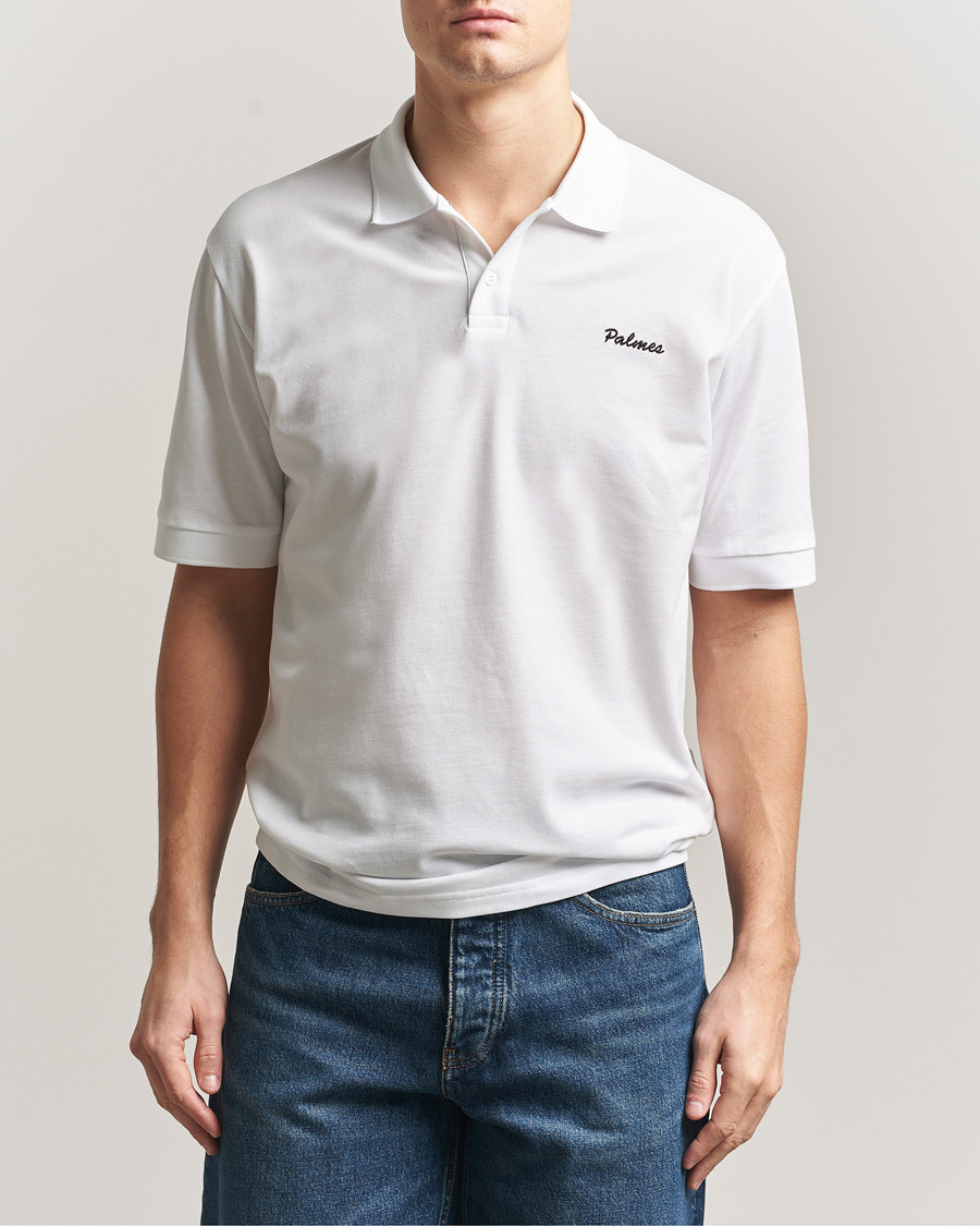Hombres | Polos | Palmes | Stitch Piquet Polo White