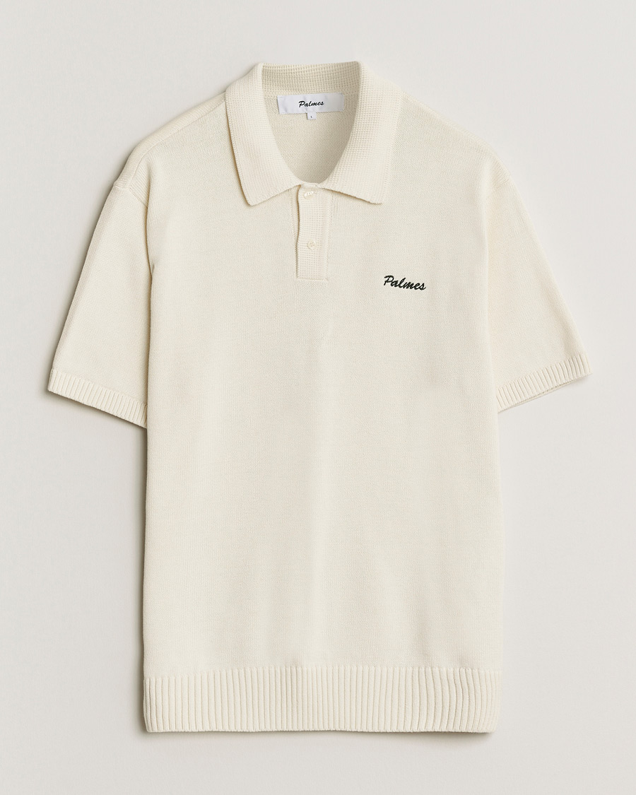 Hombres | Polos | Palmes | Cotton Knit Polo Off White