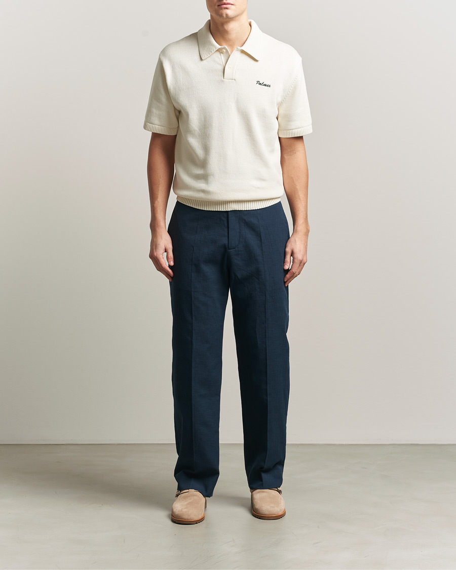 Hombres | Polos | Palmes | Cotton Knit Polo Off White