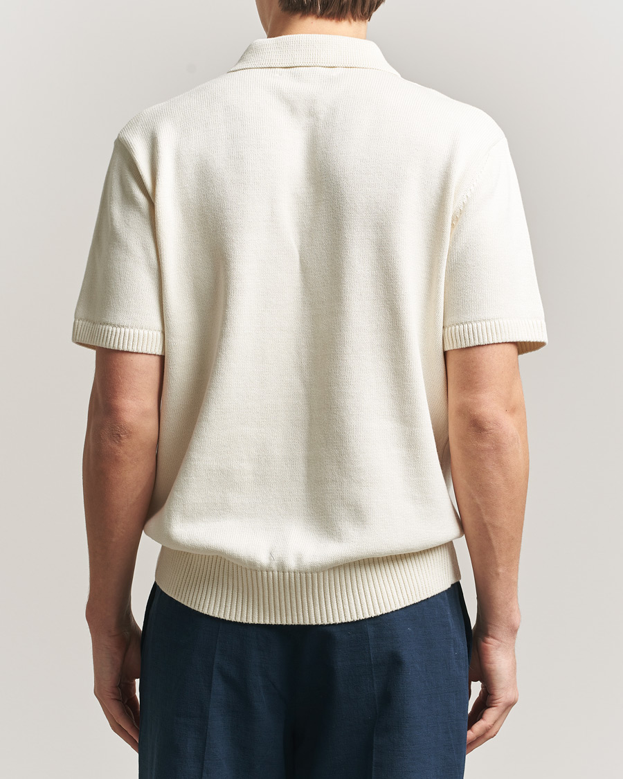 Hombres | Polos | Palmes | Cotton Knit Polo Off White