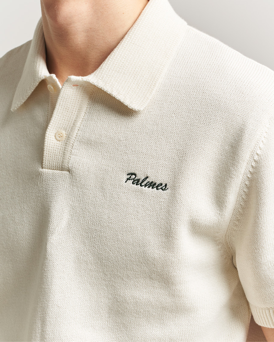 Hombres | Polos | Palmes | Cotton Knit Polo Off White