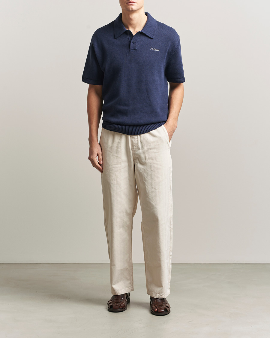 Hombres | Polos | Palmes | Cotton Knit Polo Navy