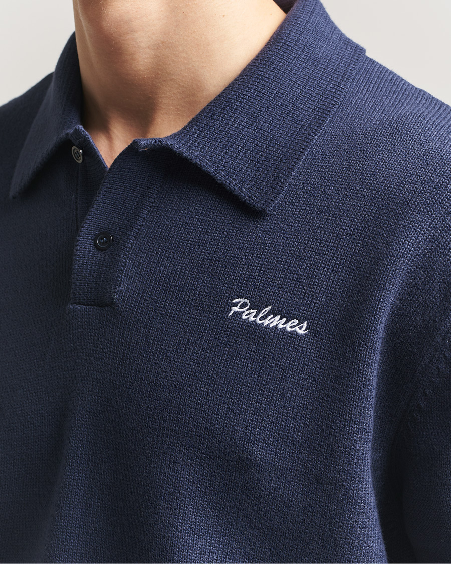 Hombres | Polos | Palmes | Cotton Knit Polo Navy