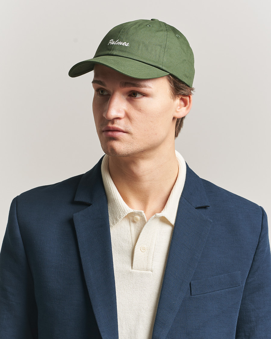 Hombres | Sombreros y gorras | Palmes | Stitch 6-Panel Cap Dark Green