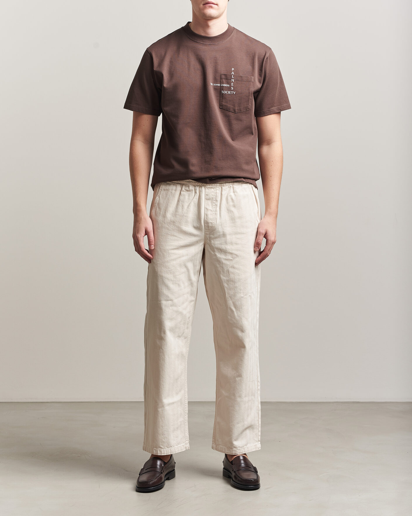 Hombres | Camisetas | Palmes | Ramus Pocket T-Shirt Brown