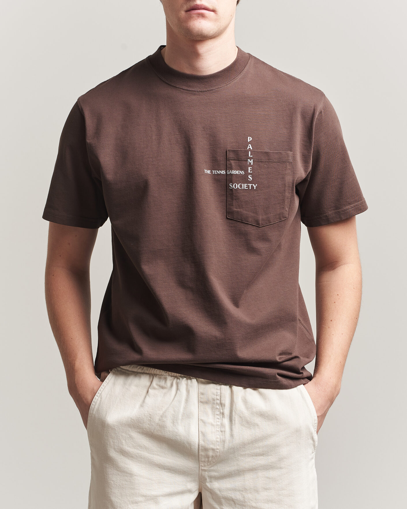 Hombres | Camisetas | Palmes | Ramus Pocket T-Shirt Brown