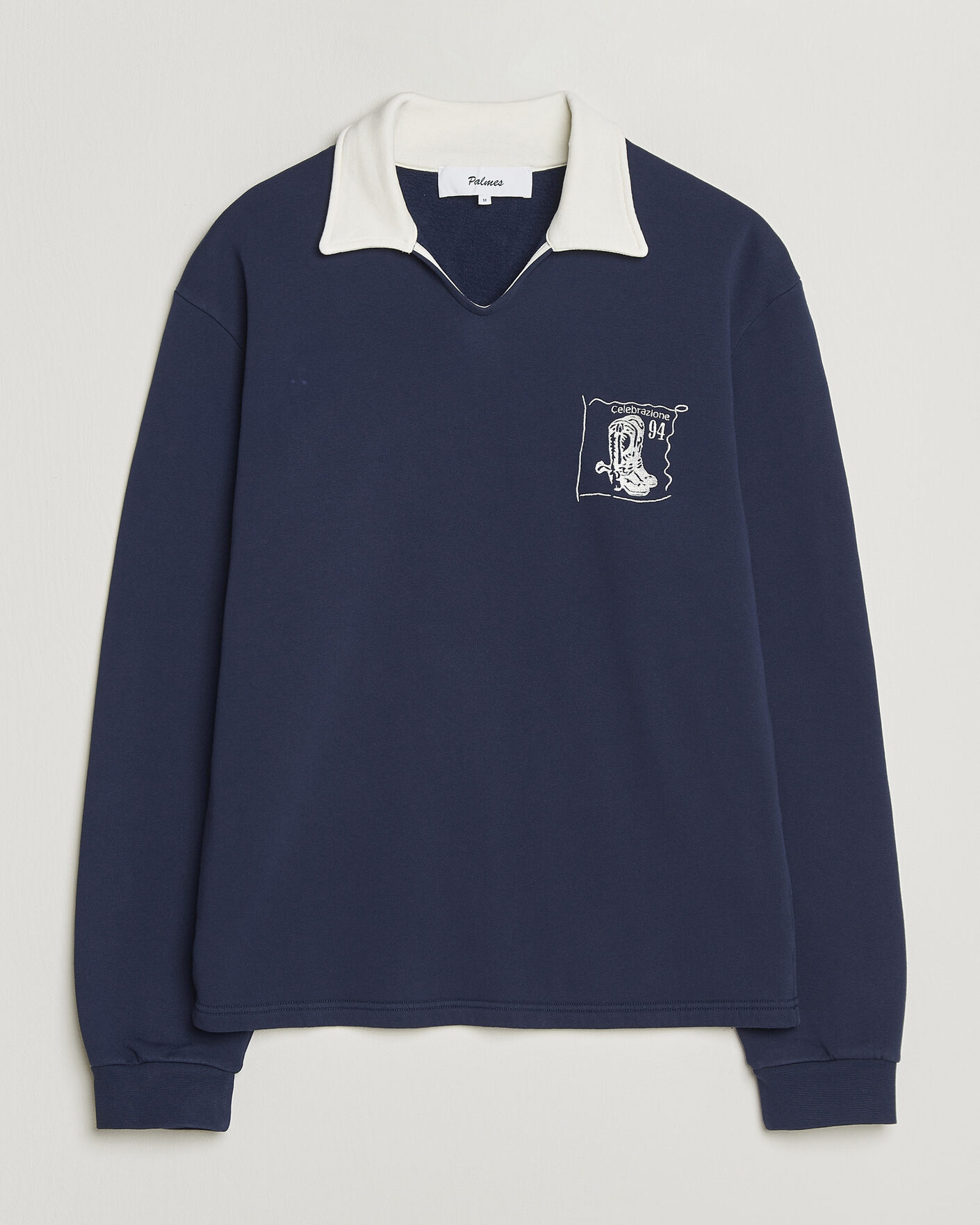 Hombres | Jerséis y prendas de punto | Palmes | Boot Open Rugby Shirt Navy