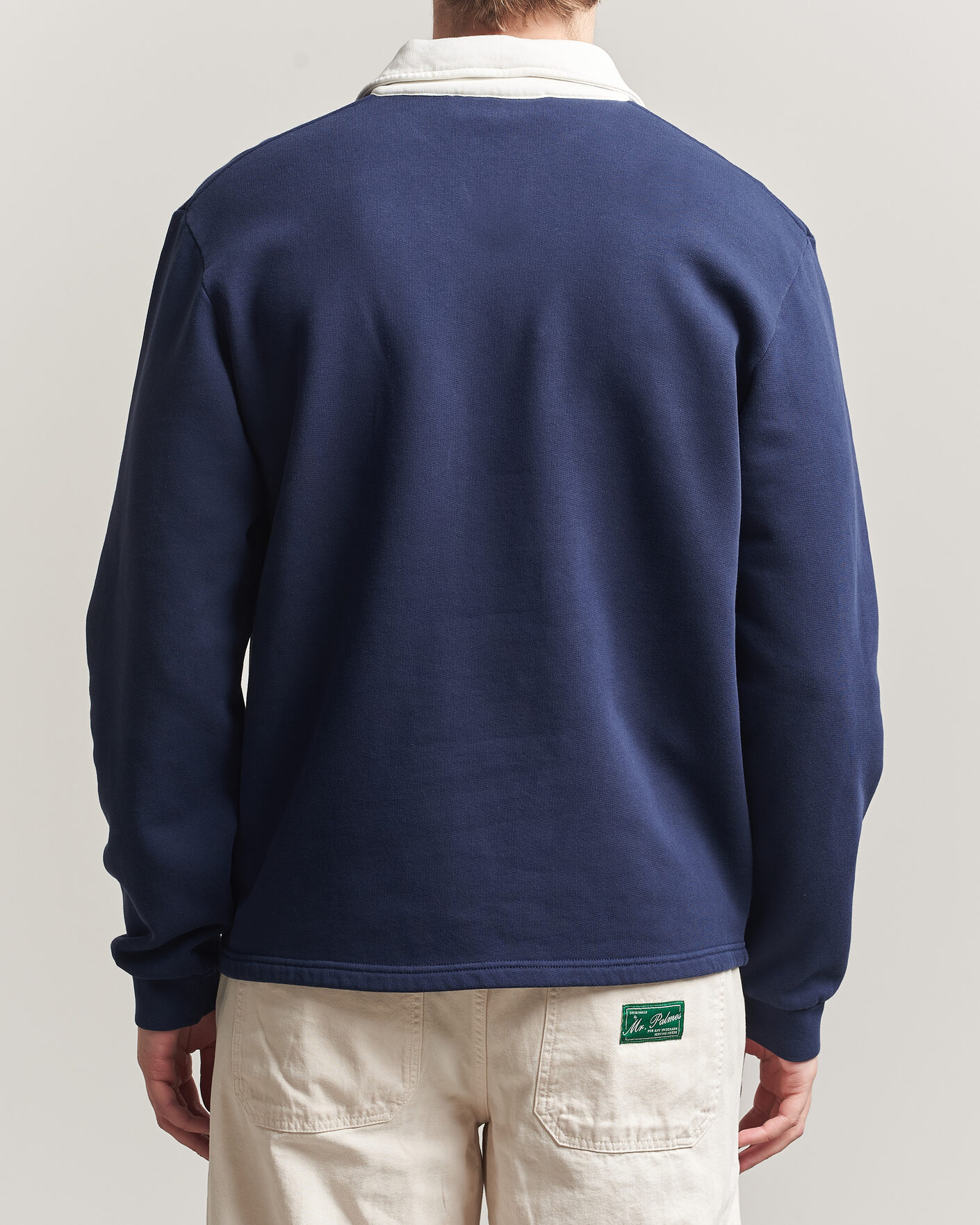 Hombres | Jerséis y prendas de punto | Palmes | Boot Open Rugby Shirt Navy