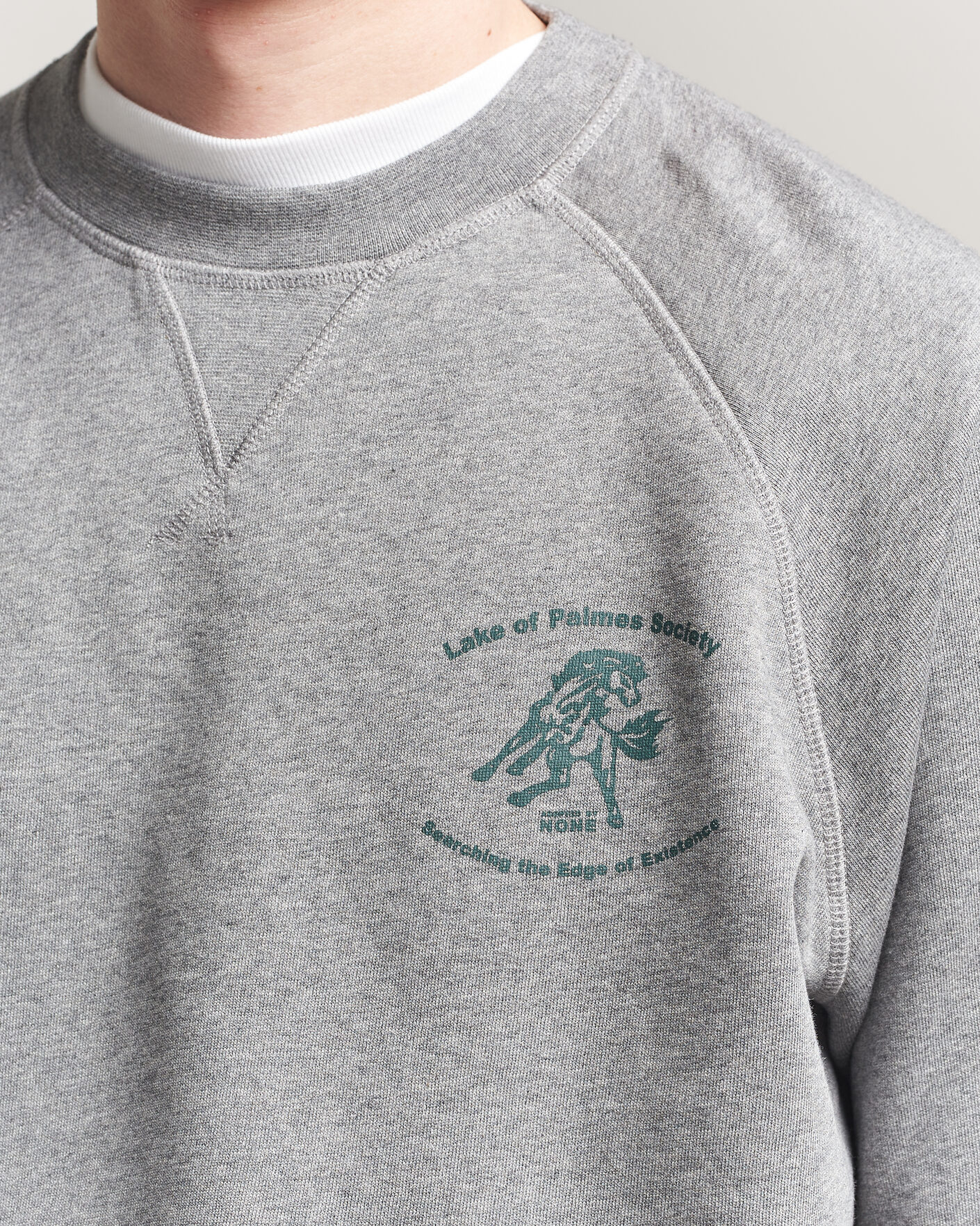 Hombres | Jerséis y prendas de punto | Palmes | Lake Raglan Sweatshirt Grey Melange