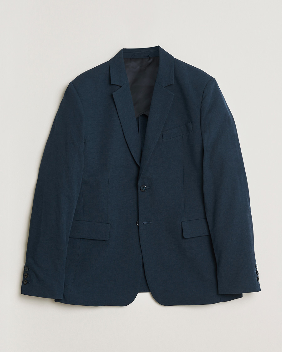 Hombres | Blazers | Palmes | Single Breasted Cotton Blazer Navy