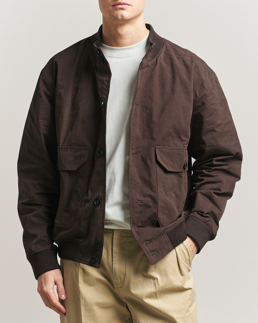 Hombres | Abrigos y chaquetas | Palmes | Waxed Cotton Jacket Brown