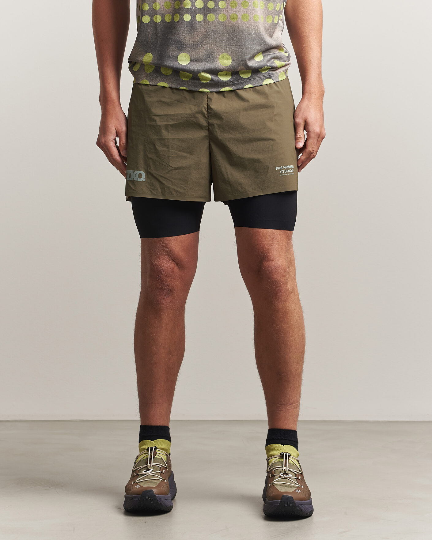 Hombres | Pantalones cortos | Pas Normal Studios | TKO Balance 2-in-1 Shorts Dark Stone