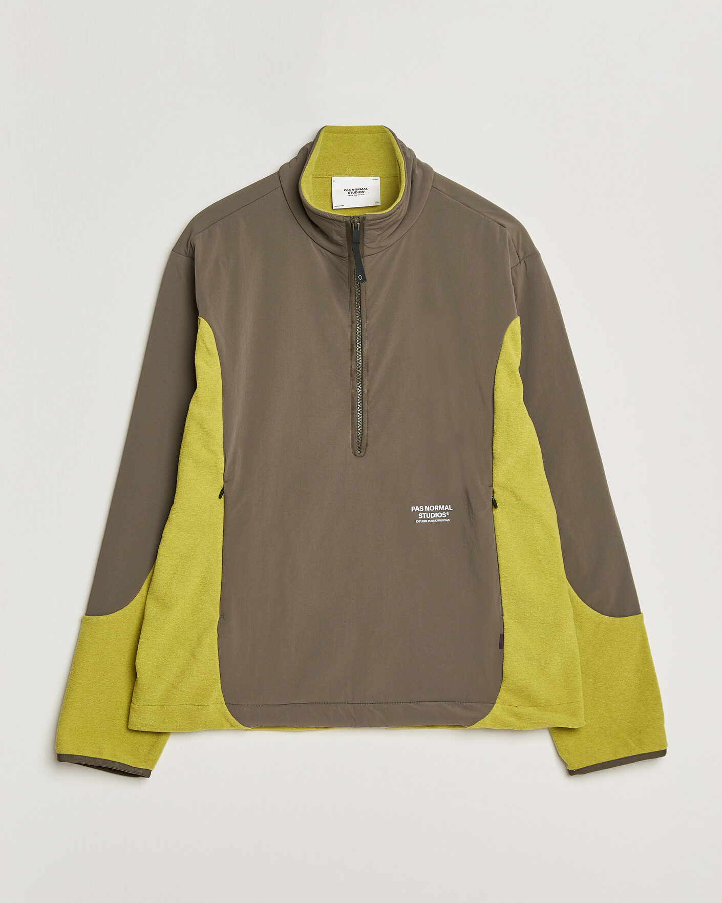 Hombres | Abrigos y chaquetas | Pas Normal Studios | Off Race Light Fleece Half Zip Moss Green
