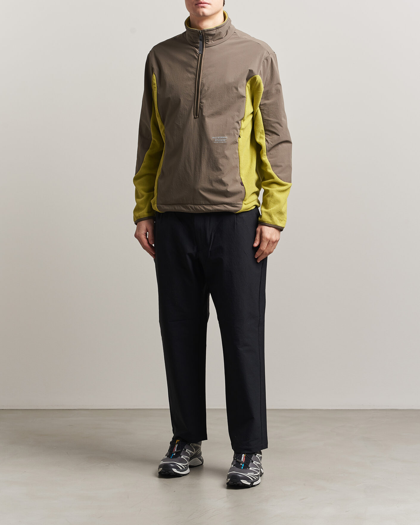 Hombres | Abrigos y chaquetas | Pas Normal Studios | Off Race Light Fleece Half Zip Moss Green