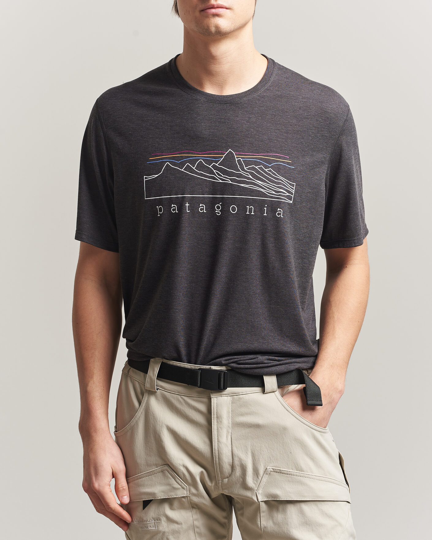Hombres | Camisetas | Patagonia | Cap Cool Trail T-Shirt Ink Black