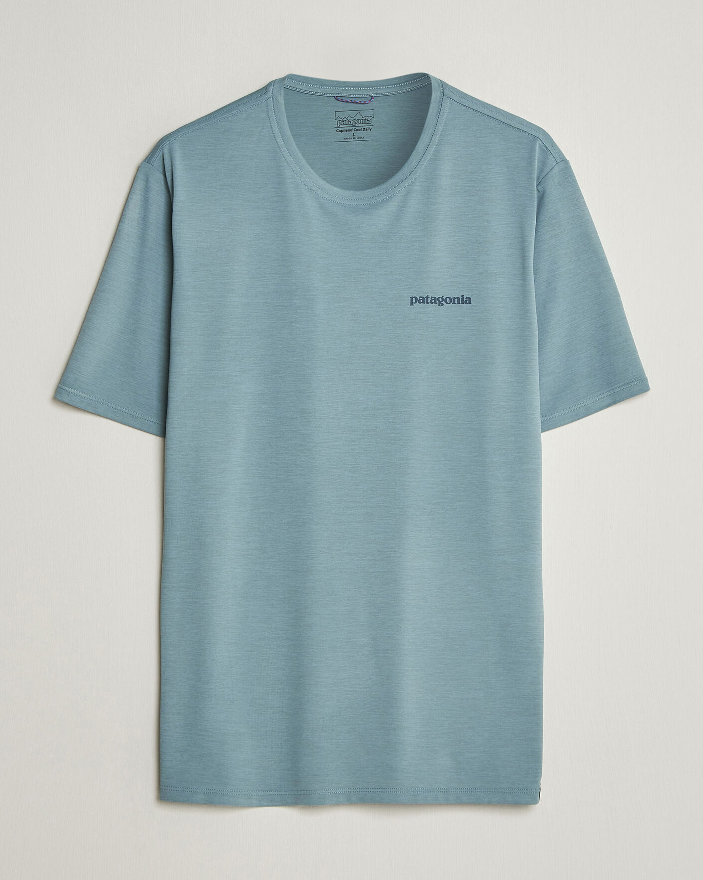 Hombres | Camisetas | Patagonia | Cap Cool Daily Logo T-Shirt Blue Sage