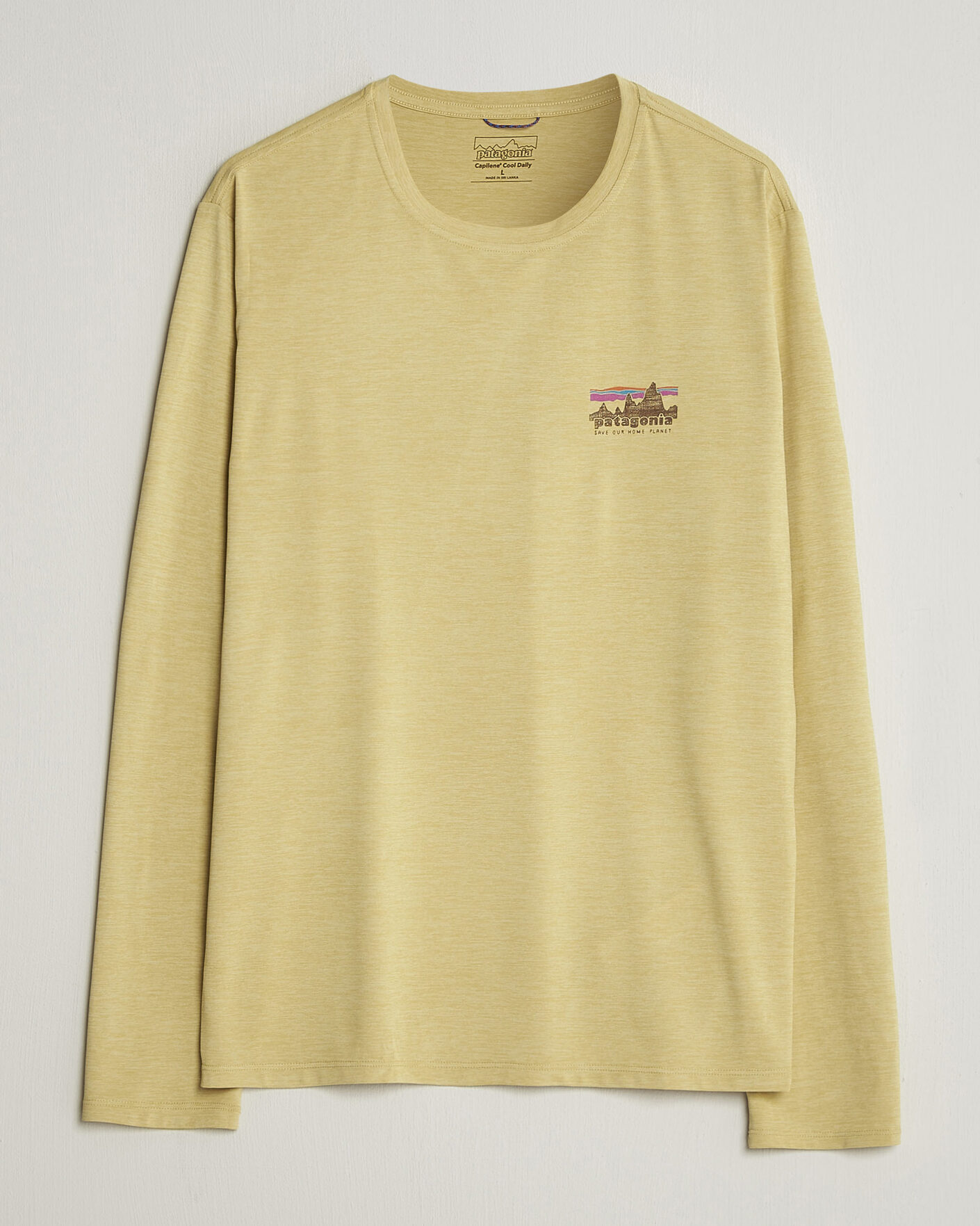 Hombres | Camisetas | Patagonia | 73 Skyline Cap Cool Daily Long Sleeve T-Shirt Yellow
