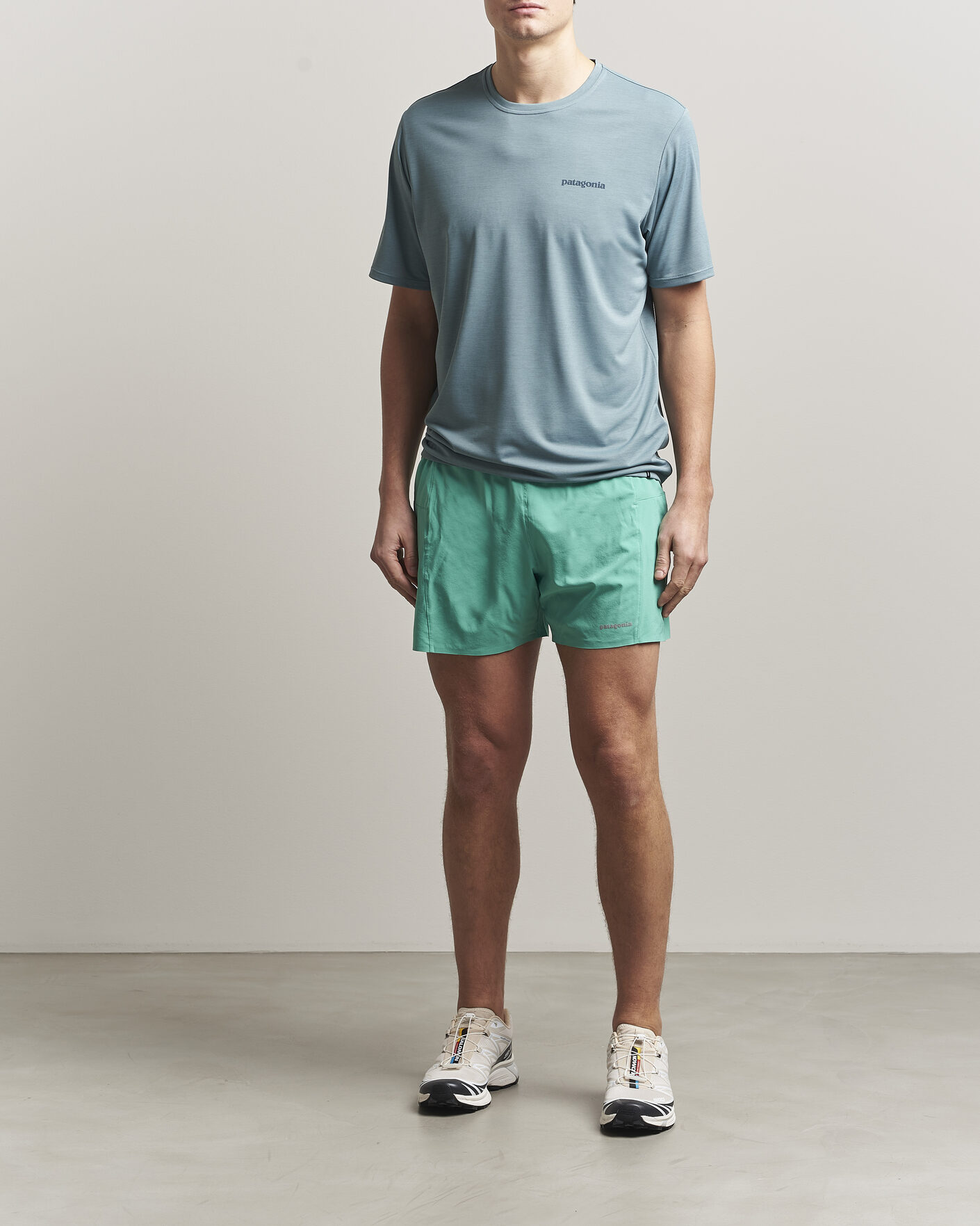 Hombres | Pantalones cortos | Patagonia | Strider Pro Running Shorts Aqua Stone