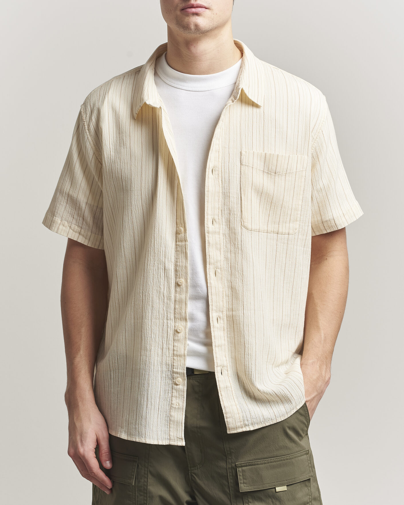 Hombres | Camisas | Patagonia | AC Short Sleeve Shirt Natural