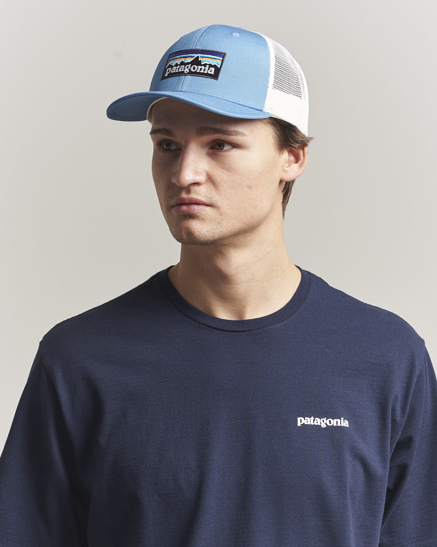 Hombres | Sombreros y gorras | Patagonia | P-6 Logo Trucker Hat Shore Blue