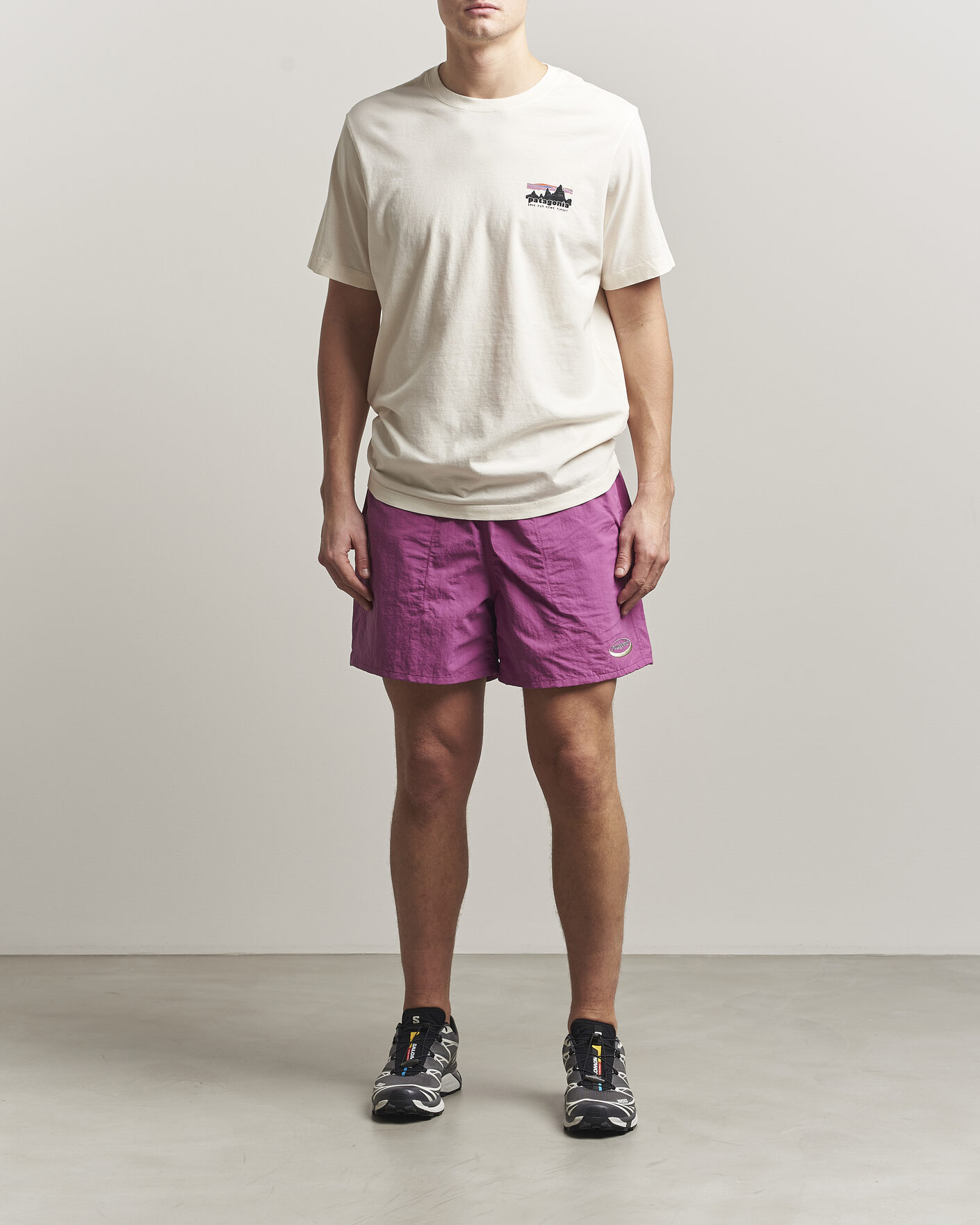 Hombres | Camisetas | Patagonia | 73 Skyline Logo T-Shirt Undyed Natural