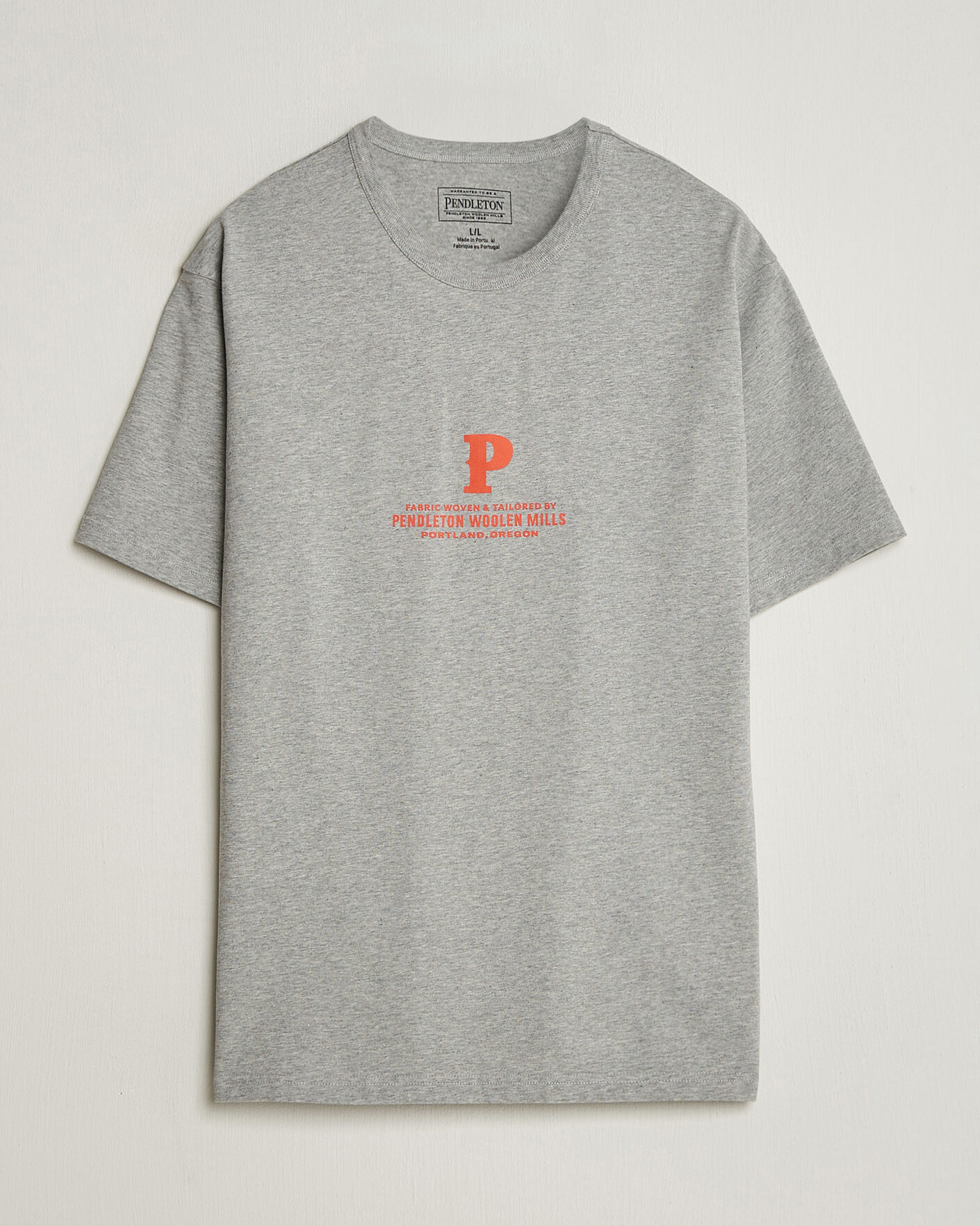 Hombres | Camisetas | Pendleton | Heavyweight P Tee Ash Heather Grey