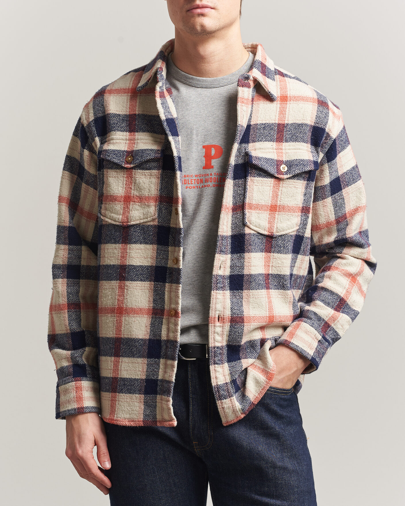 Hombres | Camisas | Pendleton | Big Pocket Shirt Silver Lining