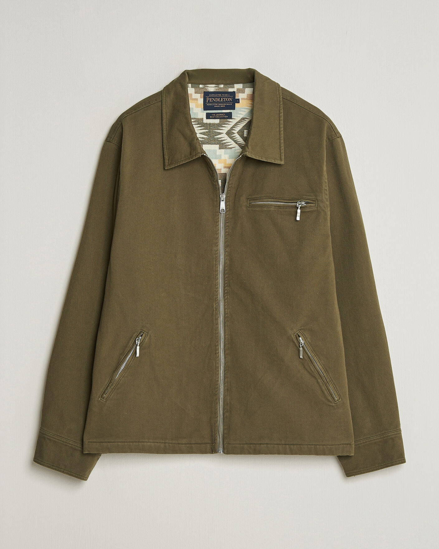 Hombres | Abrigos y chaquetas | Pendleton | Blandet Lined Bomber Jacket Sage