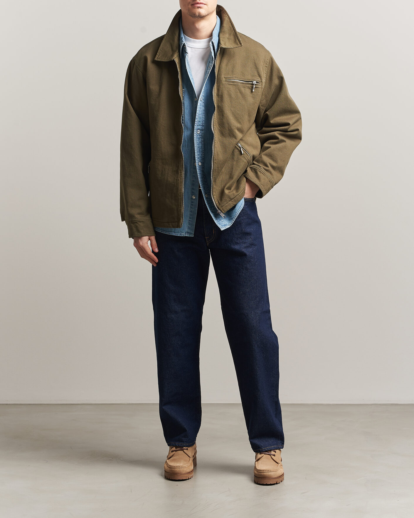 Hombres | Abrigos y chaquetas | Pendleton | Blandet Lined Bomber Jacket Sage