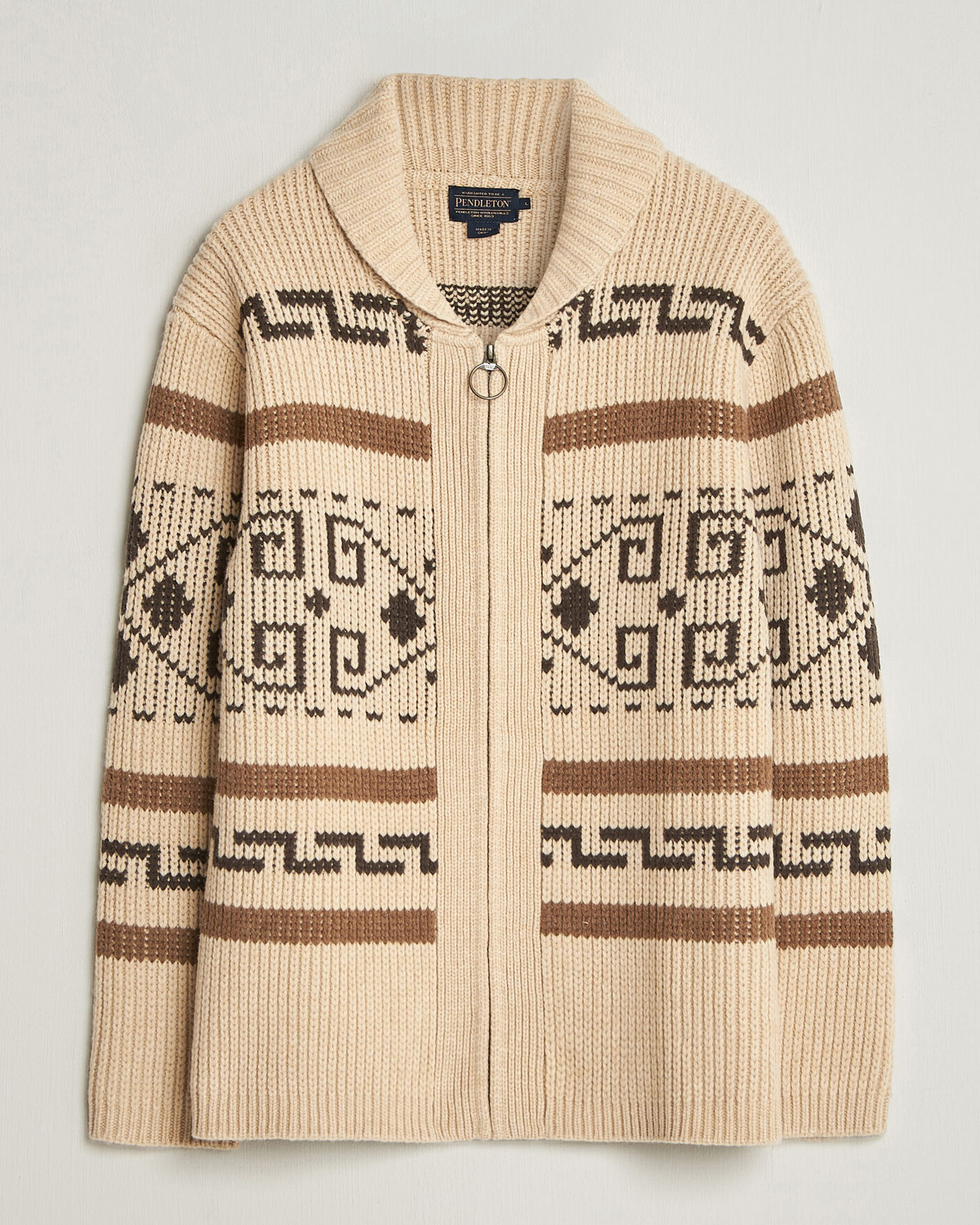 Hombres | Jerséis y prendas de punto | Pendleton | Original Westerley Cardigan Tan/Brown