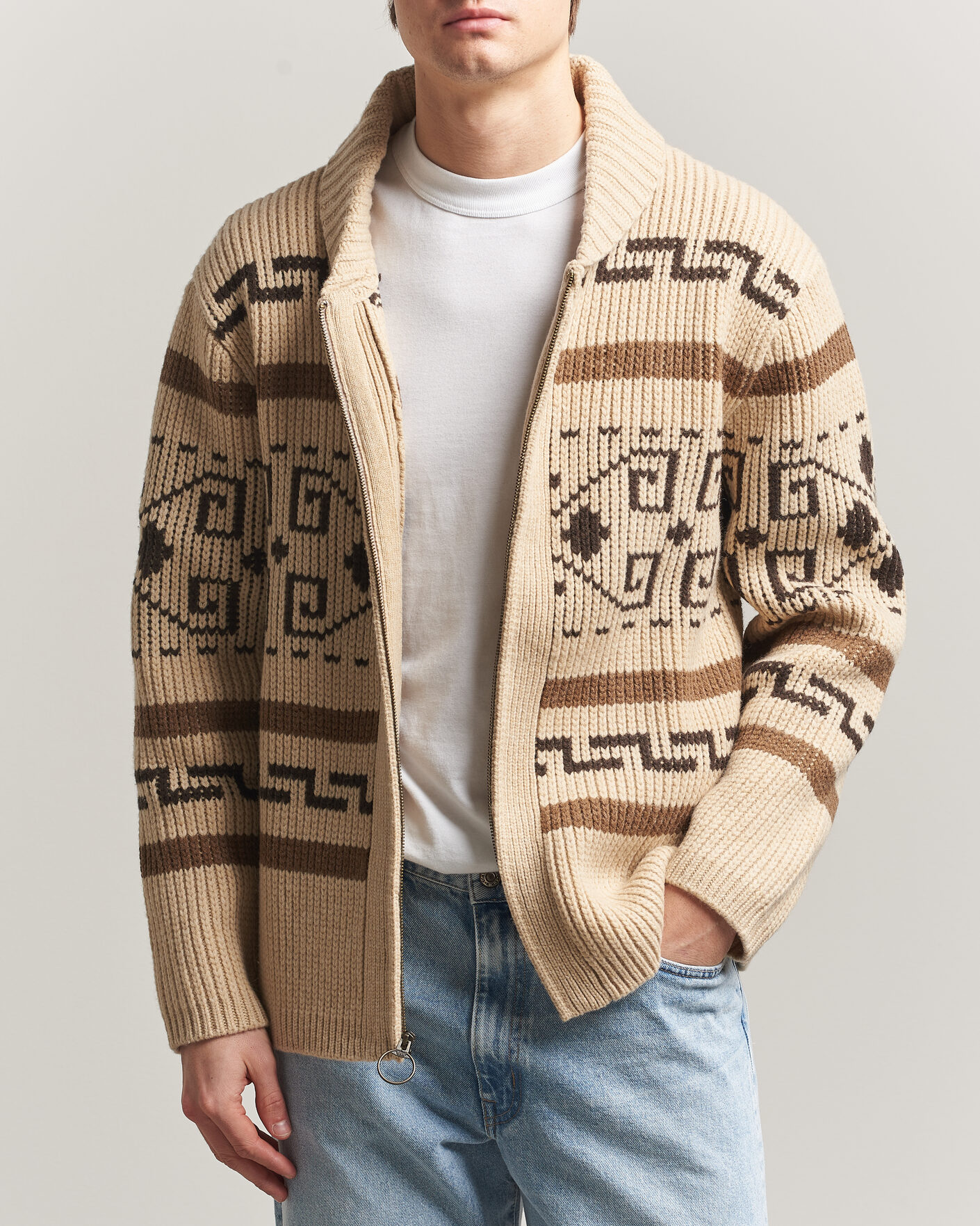 Hombres | Jerséis y prendas de punto | Pendleton | Original Westerley Cardigan Tan/Brown