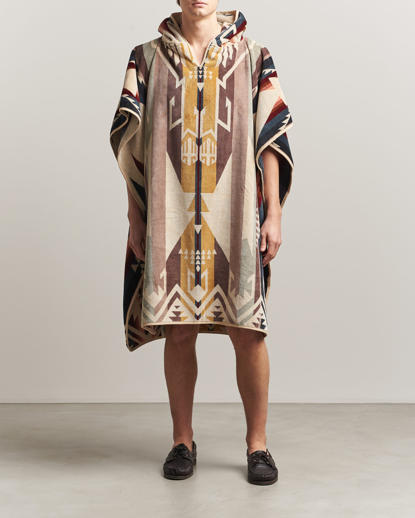 Hombres | Pendleton Jacquard Hooded Towel White Sands Tan | Pendleton | Jacquard Hooded Towel White Sands Tan