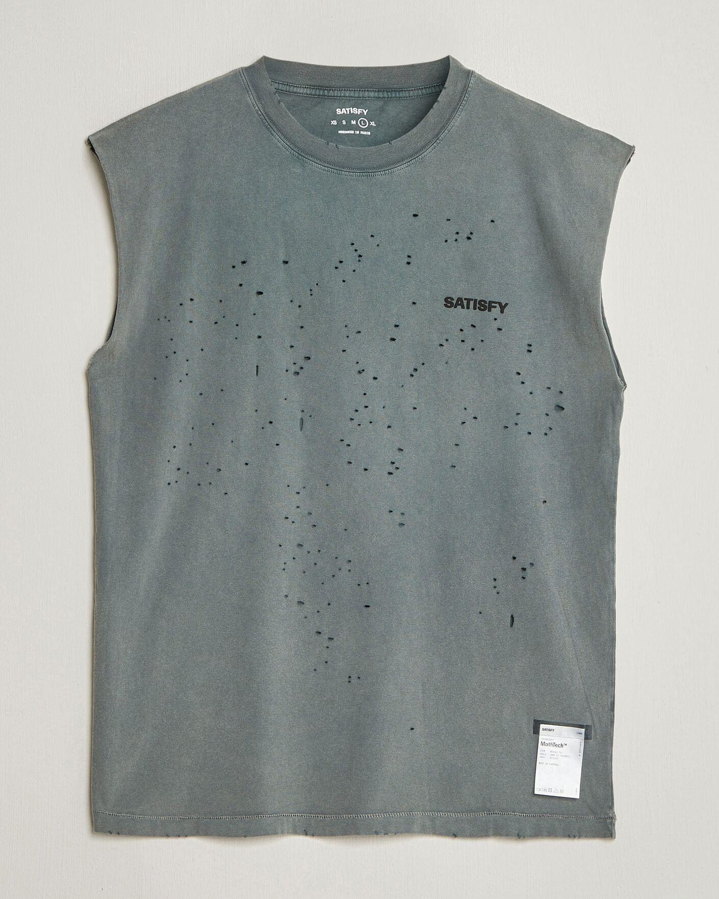 Hombres | Camisetas | Satisfy | MothTech Muscle Tee Faded Black