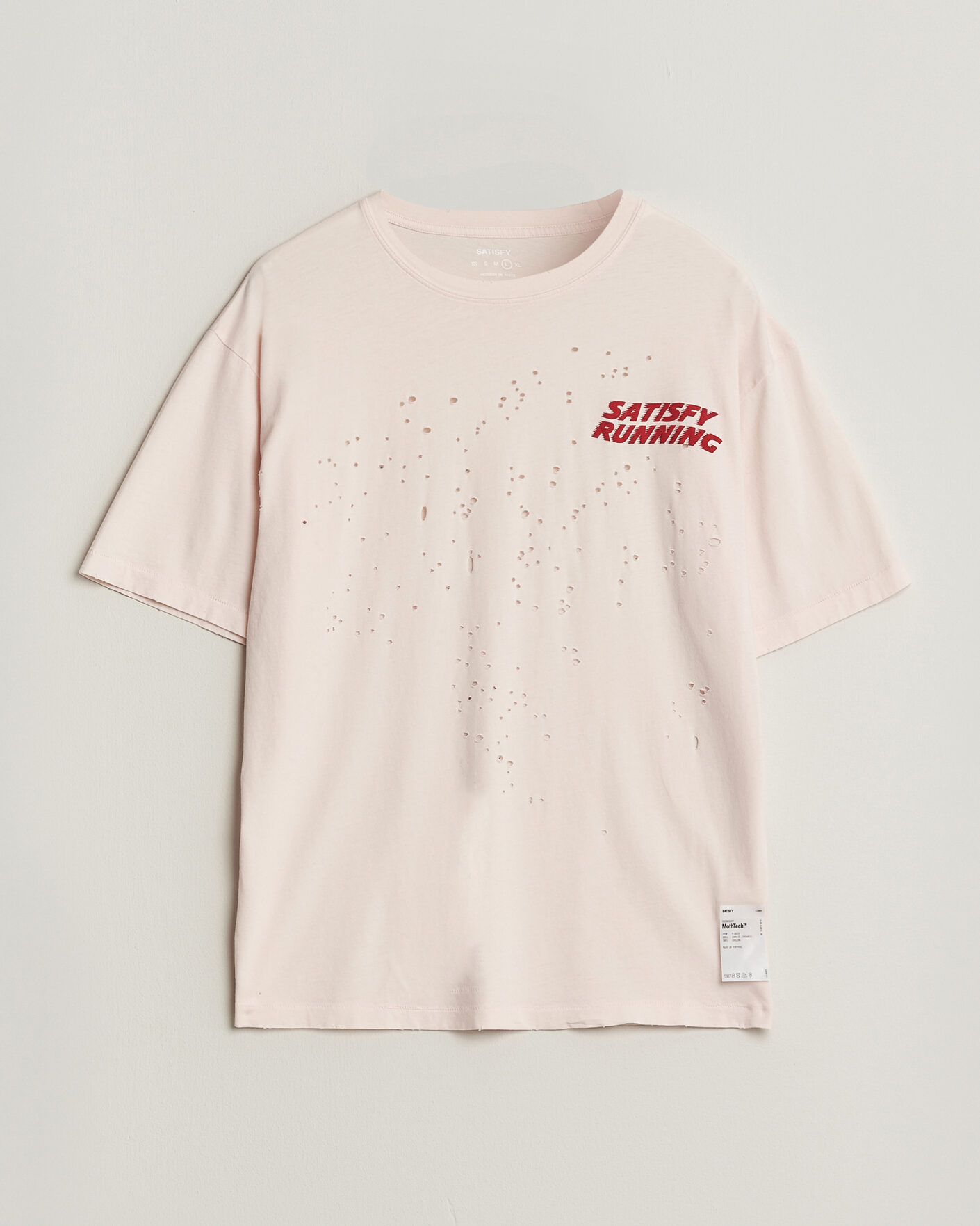 Hombres | Camisetas | Satisfy | MothTech T-Shirt Sun Bleached Rosewater